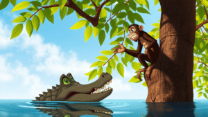 The Monkey and the Crocodile